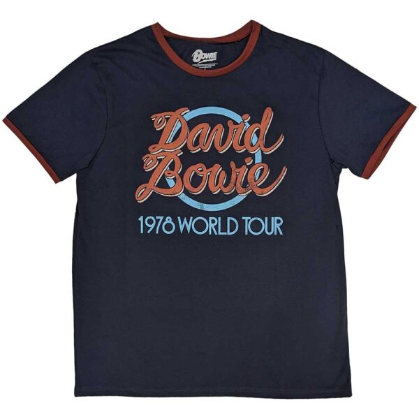 David Bowie Unisex Ringer T-Shirt: 1978 World Tour