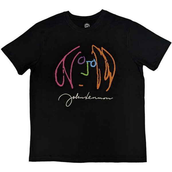 John Lennon Unisex T-Shirt: Self Portrait Full Colour (T Shirt)